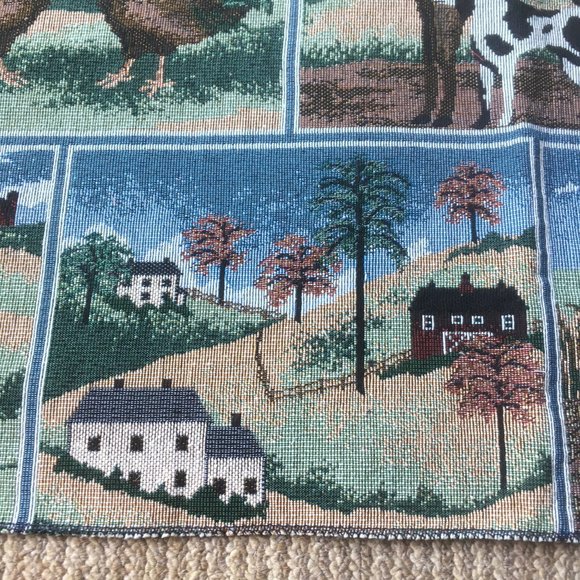 Tapestry Fabric.Farm Animals Theme. 24x17 - Picture 6 of 8